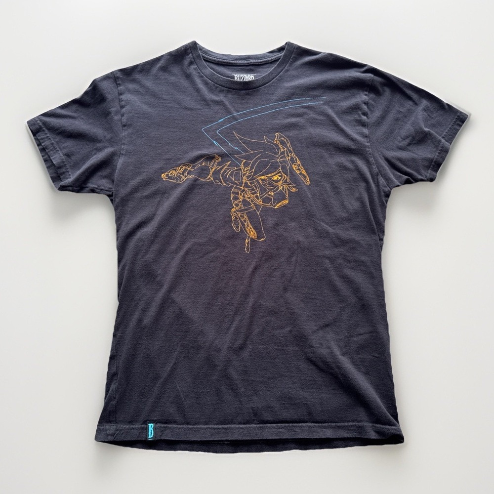 Blizzard‎ Anime Black T-Shirt Unisex Size Medium